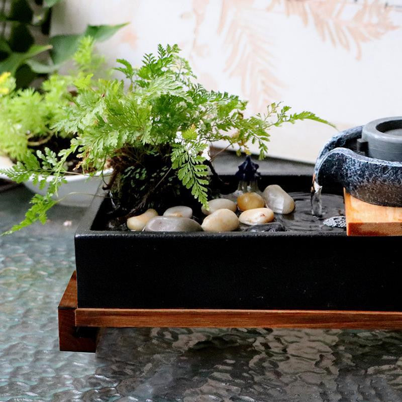 Ceramic Millstone Tabletop Fountain
