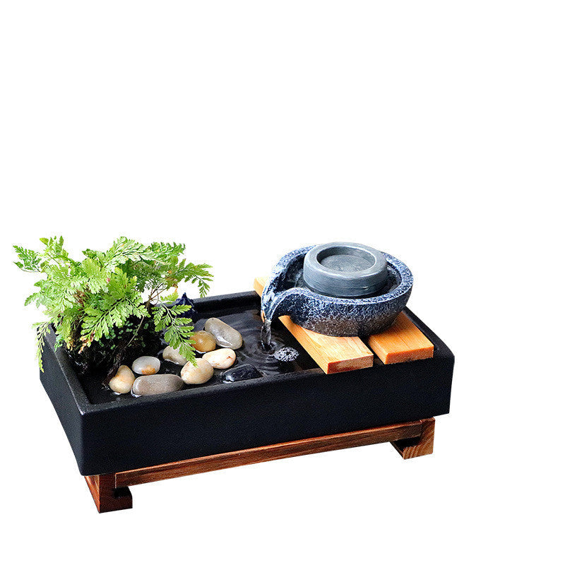 Ceramic Millstone Tabletop Fountain