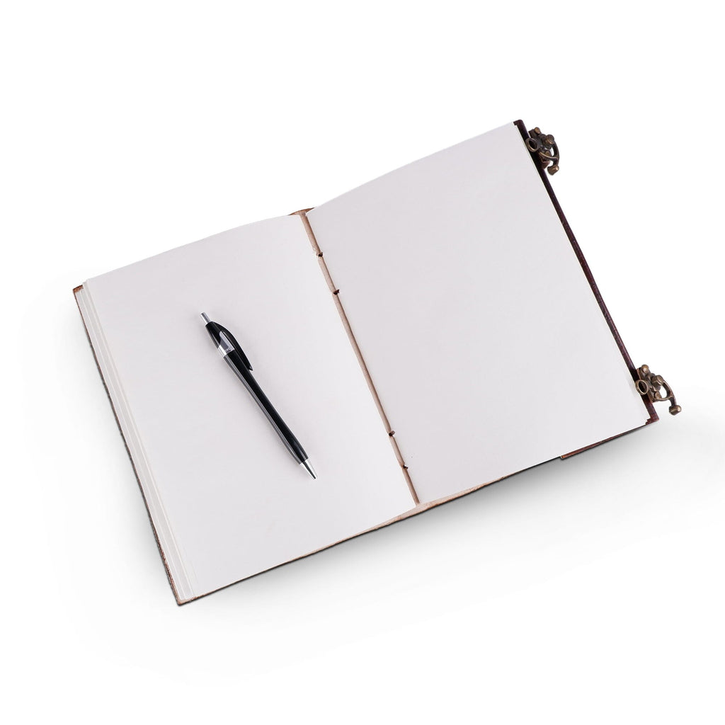 Dark Brown 7 Stones Leather Diary