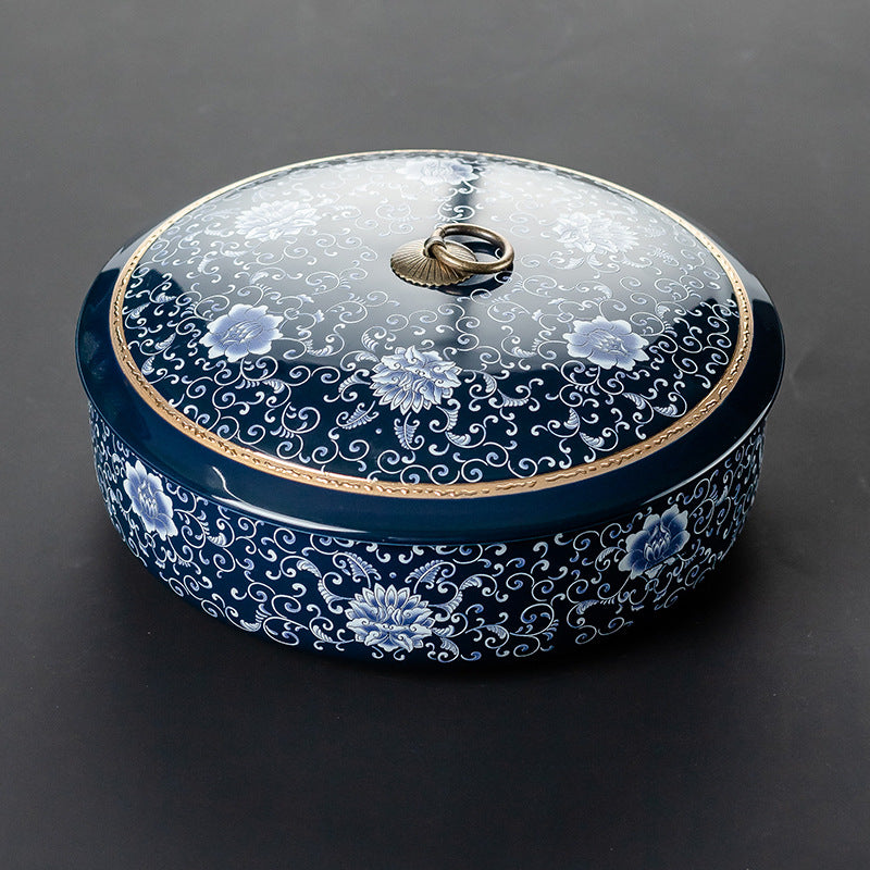 Hand-Painted Porcelain Tea Caddy — Set of Two