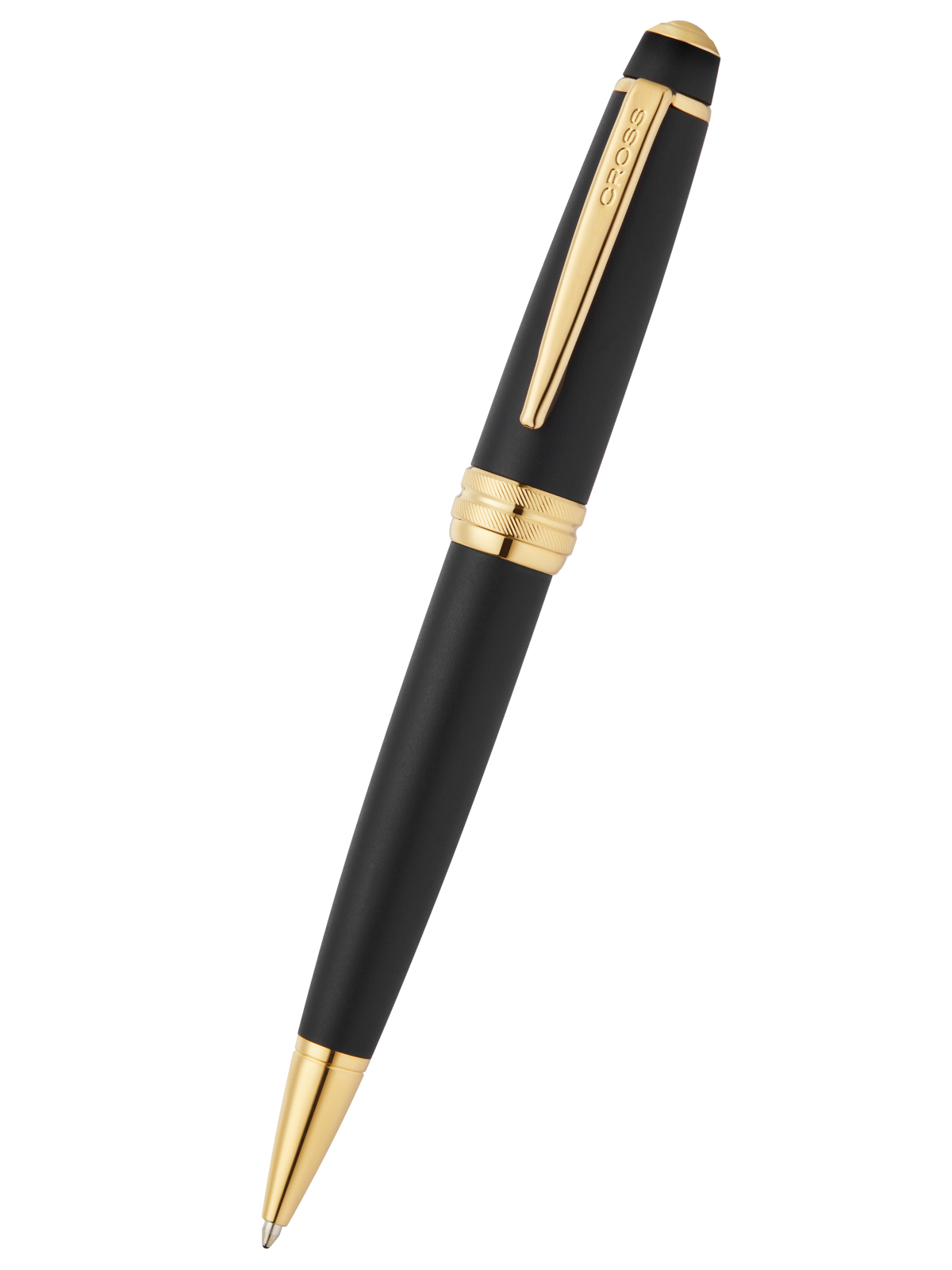 Bailey™ Ballpoint Pen — Matte Black with 23KT Gold PVD
