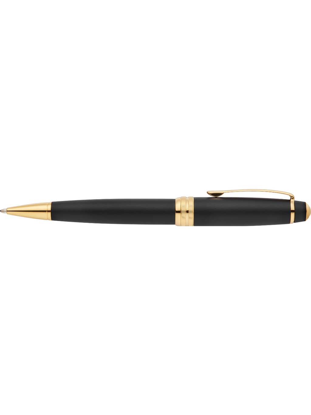 Bailey™ Ballpoint Pen — Matte Black with 23KT Gold PVD
