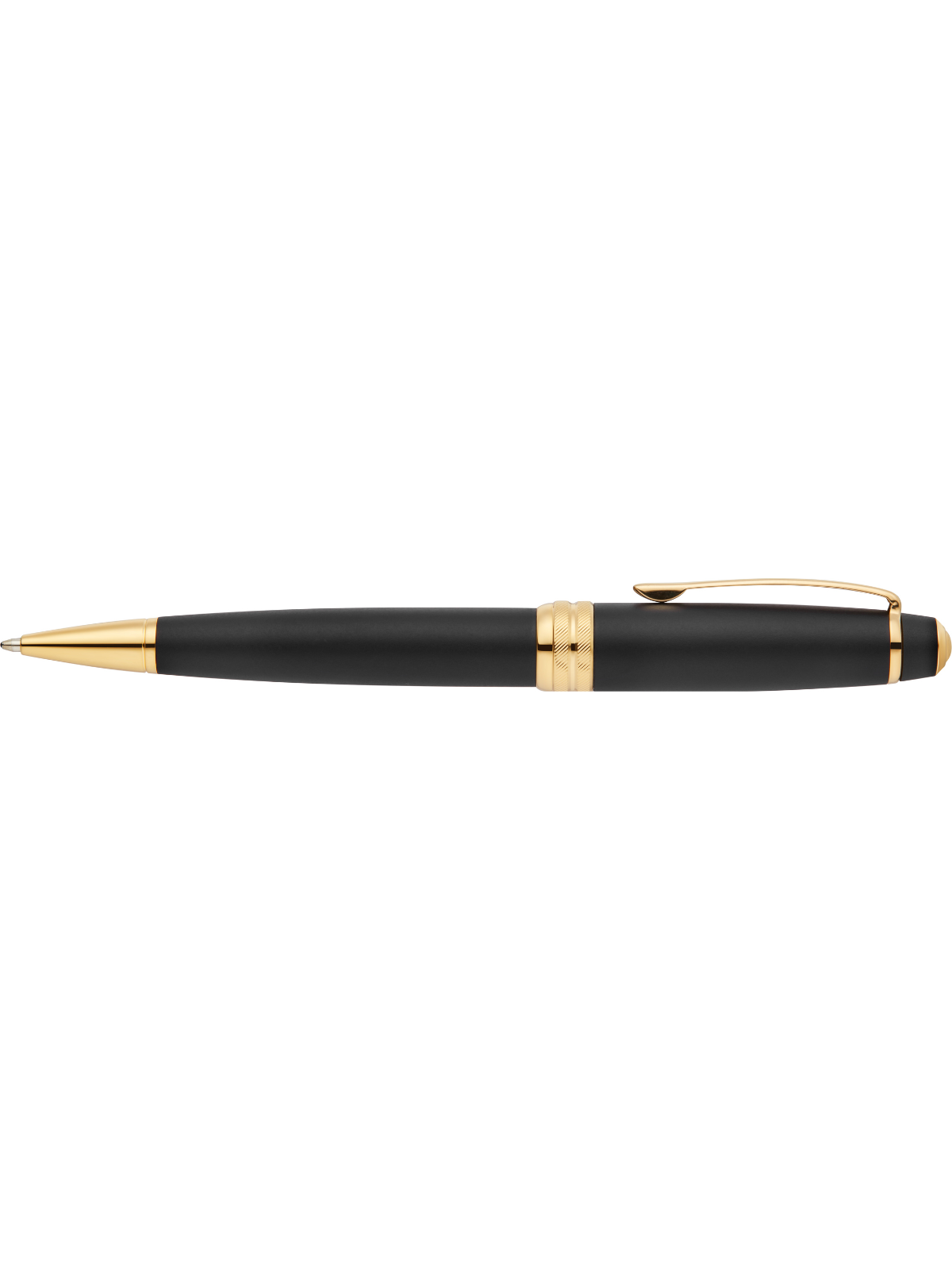 Bailey™ Ballpoint Pen — Matte Black with 23KT Gold PVD