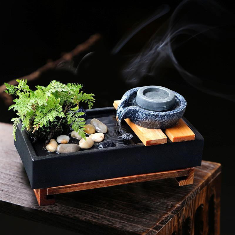 Ceramic Millstone Tabletop Fountain